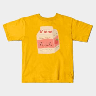 Strawberry Milk Kids T-Shirt